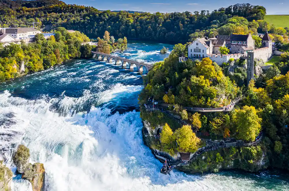 The Rhine Falls in Schaffhausen